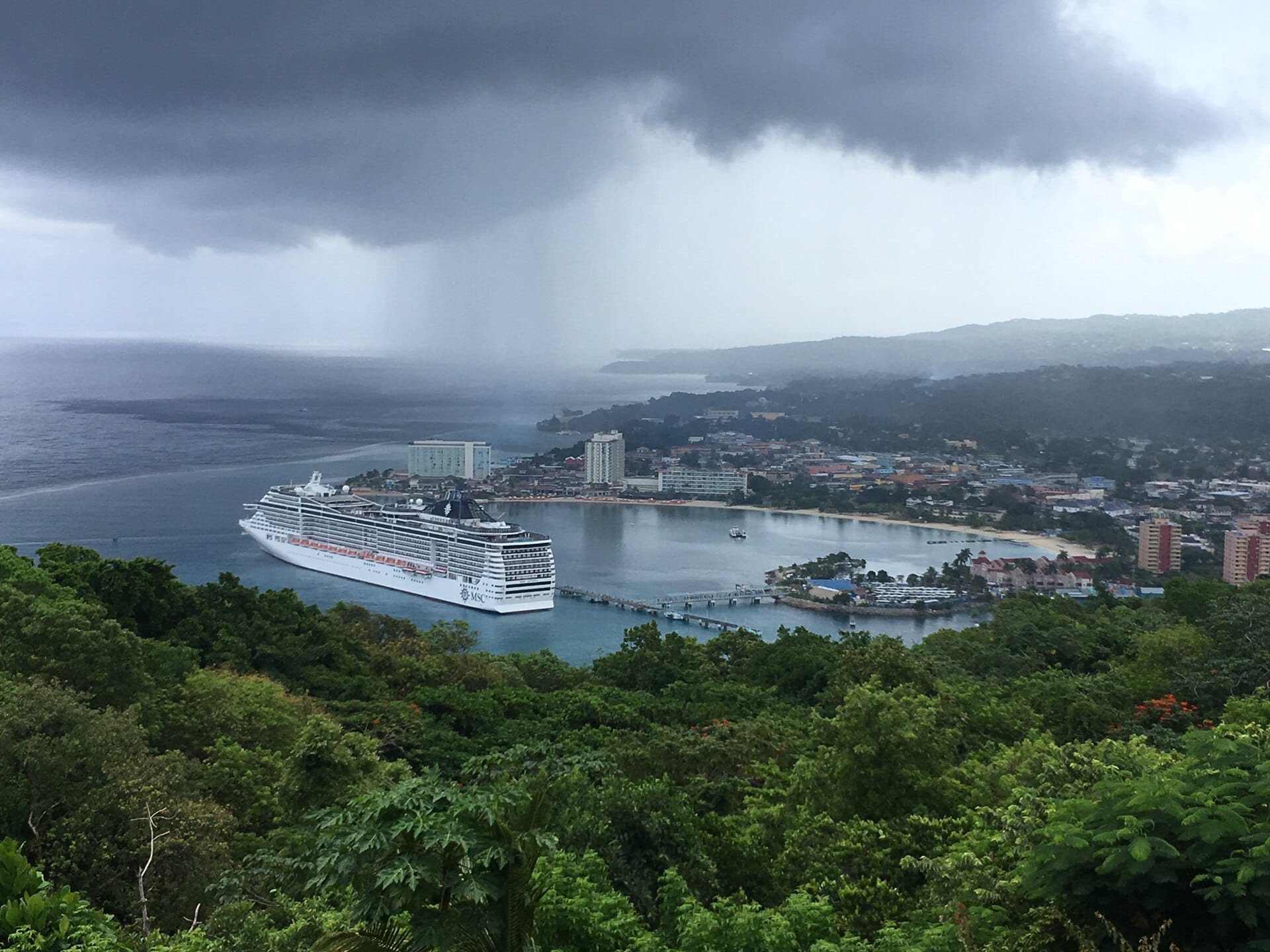 Rain storm in paradise