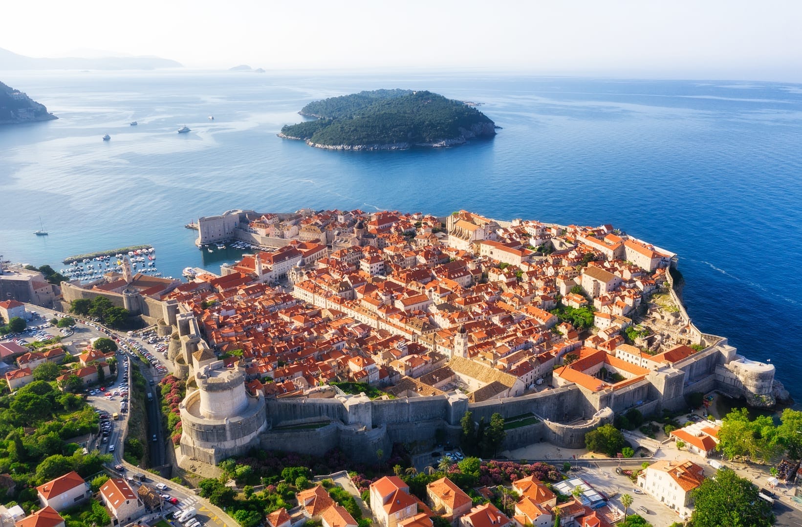 Kreuzfahrt Reiseziele – Dubrovnik Kroatien Altstadt aus der Luft